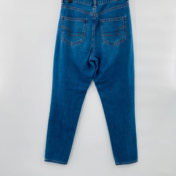 American Eagle Mom Jean Relaxed fit High Waisted Casual Denim Medium Wash Sz 6 - Picture 3 of 13